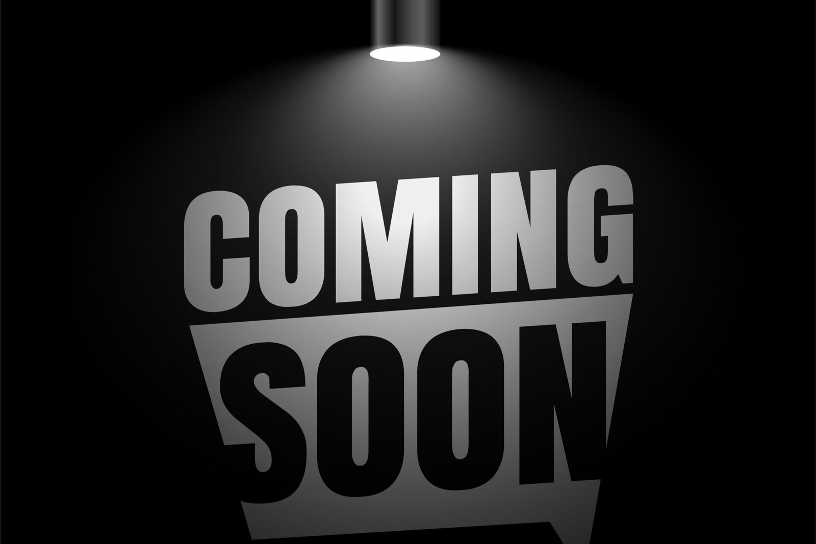 coming soon background with focus light effect design